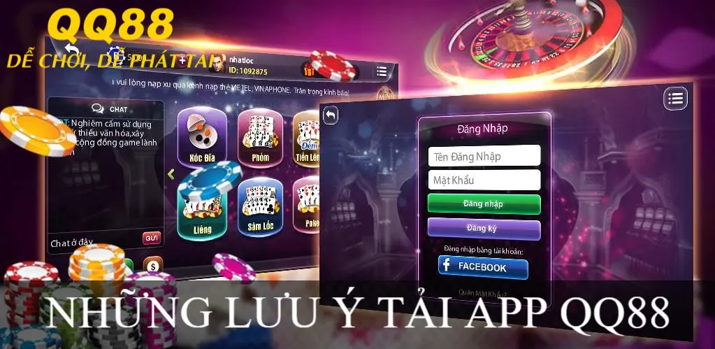 LƯU Ý QUAN TRỌNG TẢI APP QQ88
